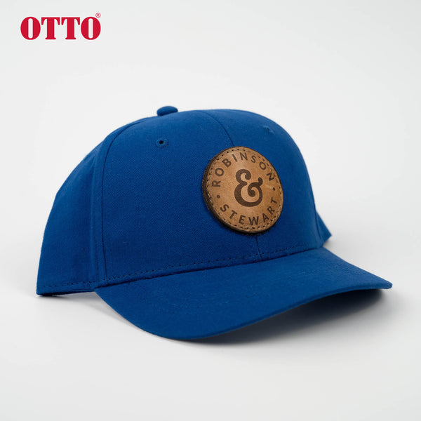 OTTO Youth 6 Panel Baseball Cap - Custom Leather Patch Kids Hat