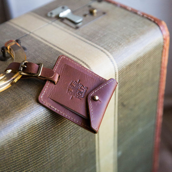 Custom Grand Central Leather Luggage Tags