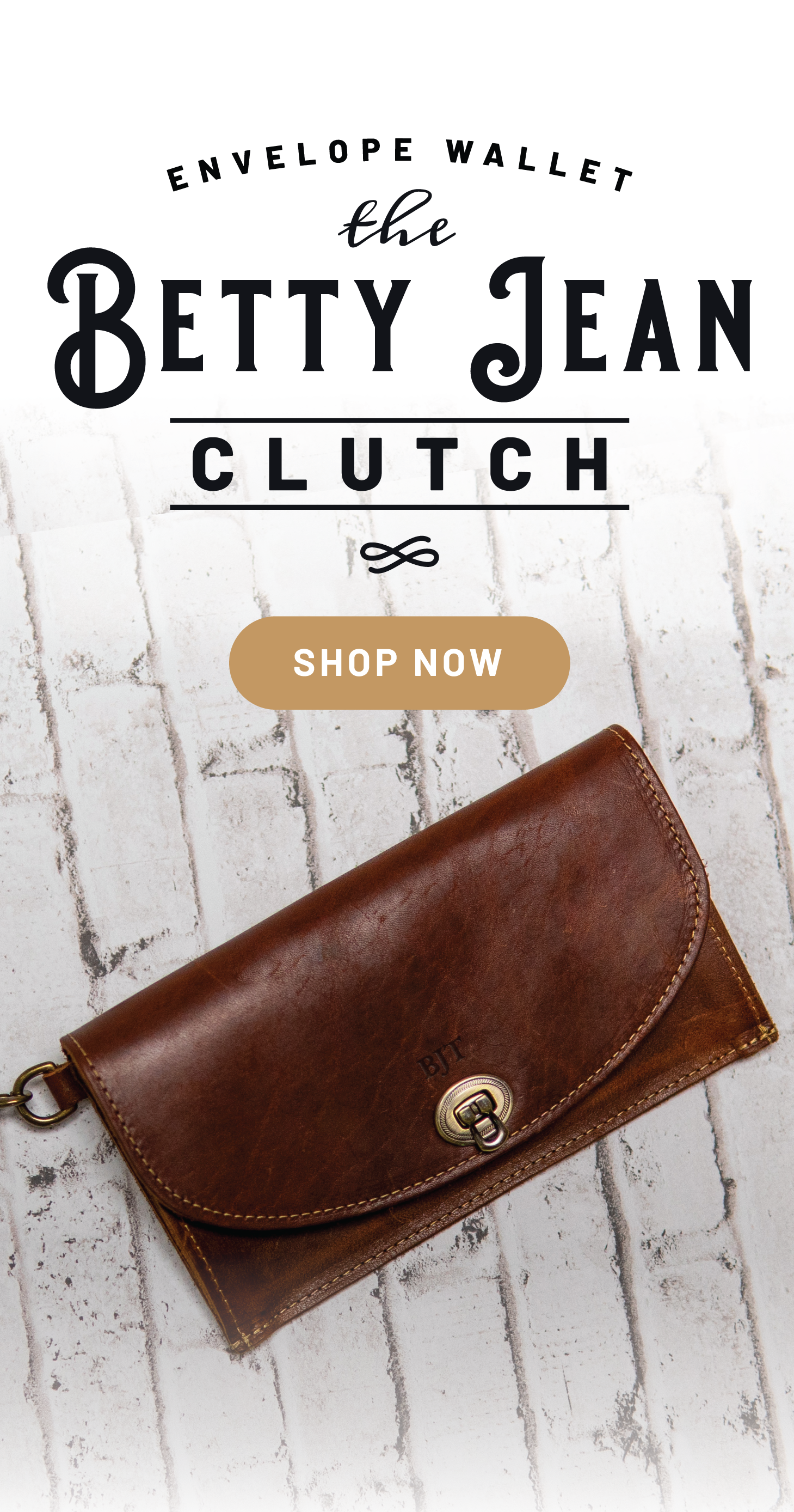 The Betty Jean Women's Fine Leather Envelope Clutch Pocketbook Wallet -  Holtz Leather
