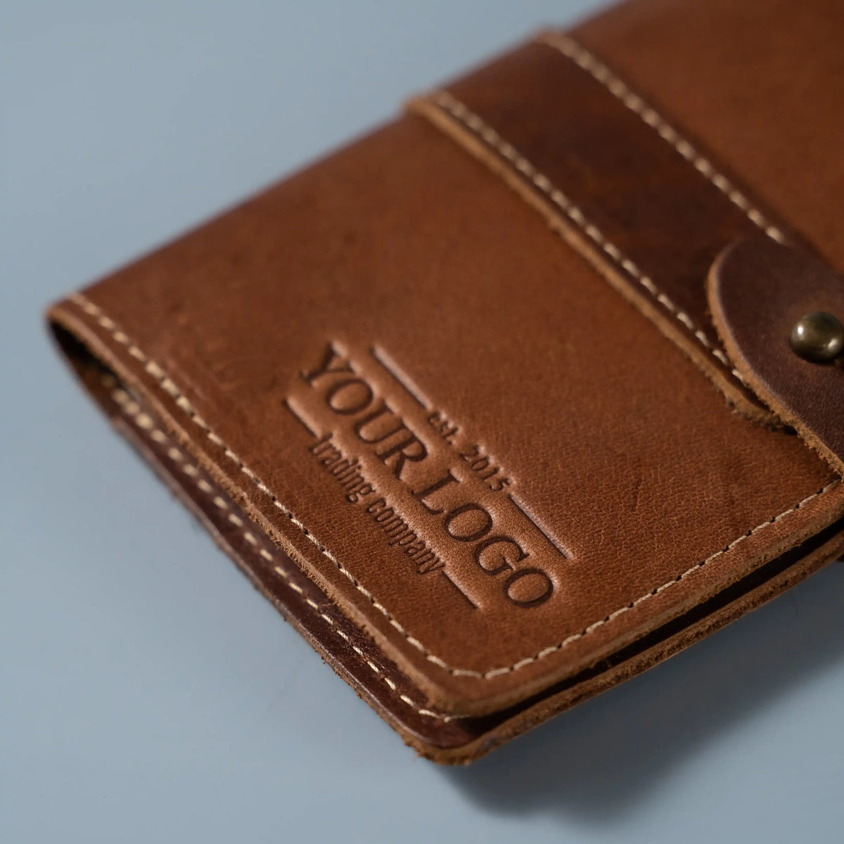 Your Logo + Our Leather - The Surveyor Fine Leather Pocket Journal Cover for Field Notes - Custom Logo and Corporate Gifting