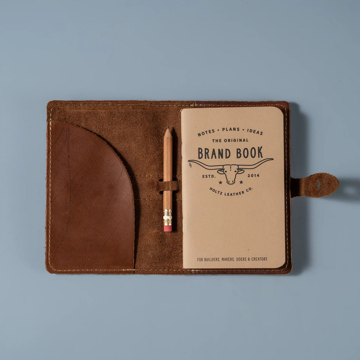 Your Logo + Our Leather - The Surveyor Fine Leather Pocket Journal Cover for Field Notes - Custom Logo and Corporate Gifting