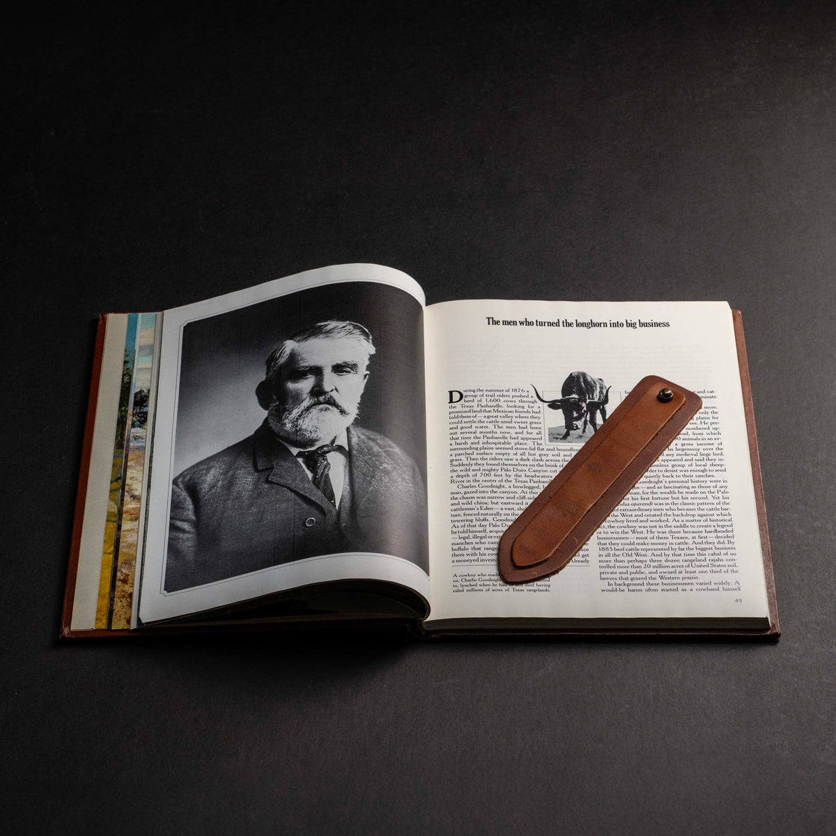 Personalized Fine Leather Double Bookmarks