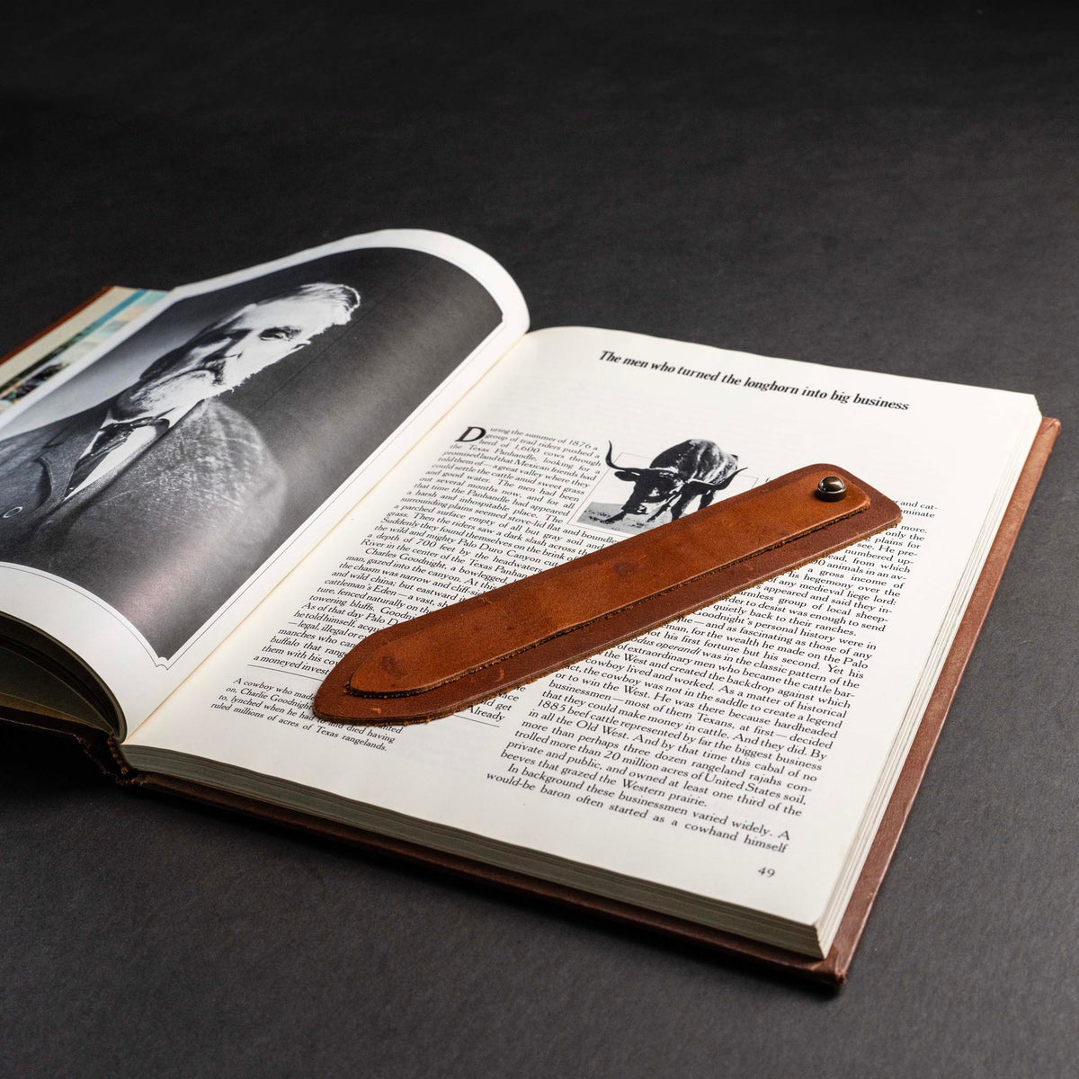 Personalized Fine Leather Double Bookmarks