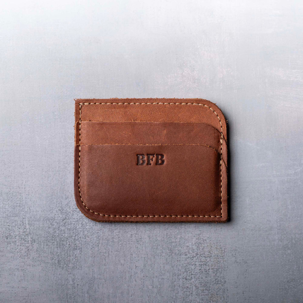 The Clark Personalized Fine Leather Front Pocket Wallet