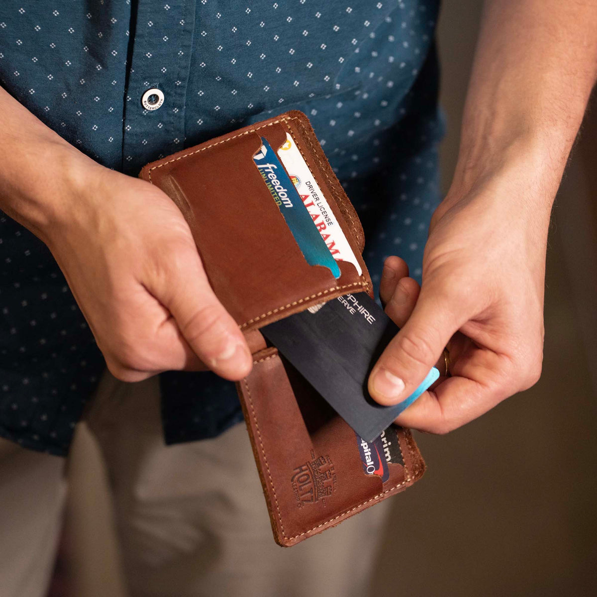 The Slim Dixie Fine Leather BiFold Wallet