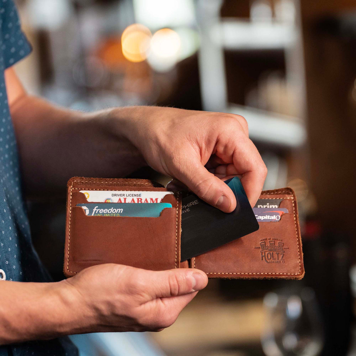 The Slim Dixie Fine Leather BiFold Wallet