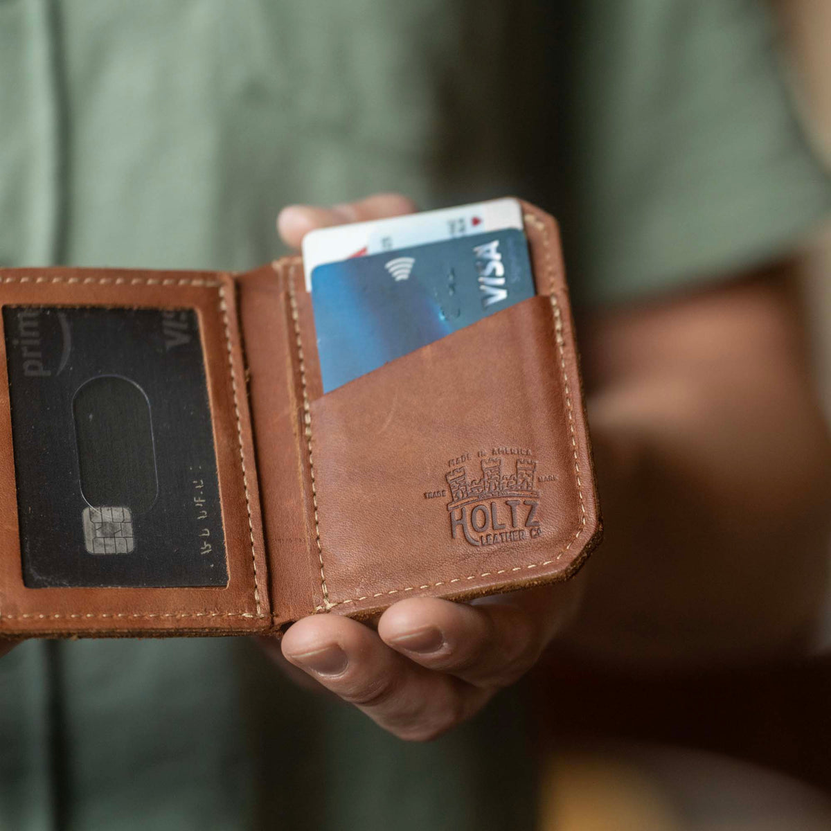 The Trifecta Personalized Leather Tri-Fold Wallet with ID Slot