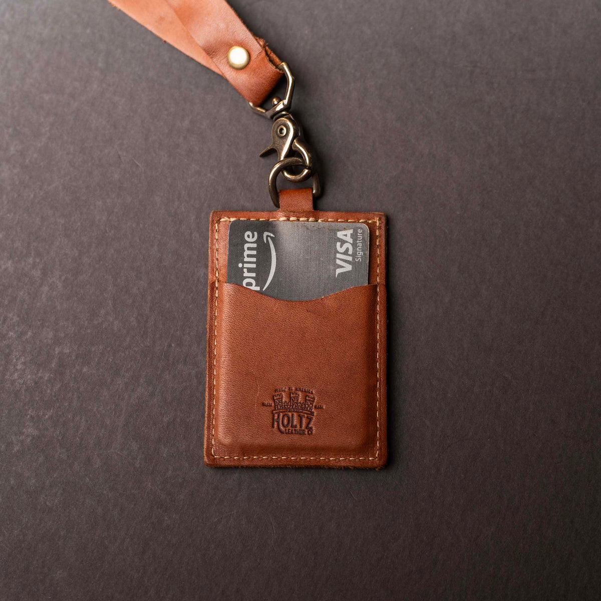 Your Logo + Our Leather - The Navigator ID Badge Holder for Lanyards