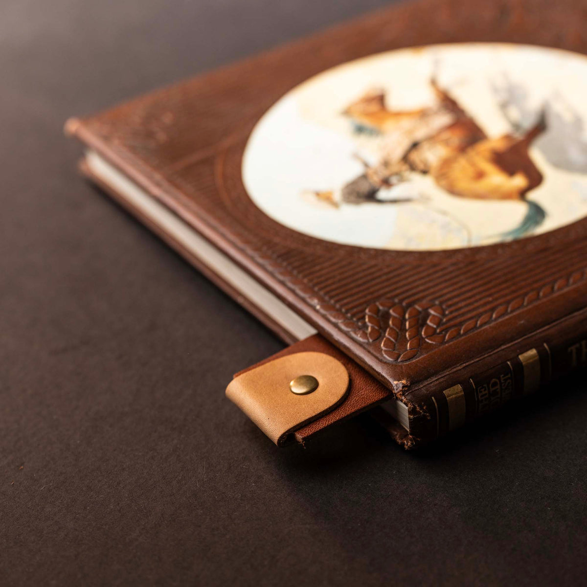 The Scribe - Personalized Fine Leather Two-Tone Bookmark