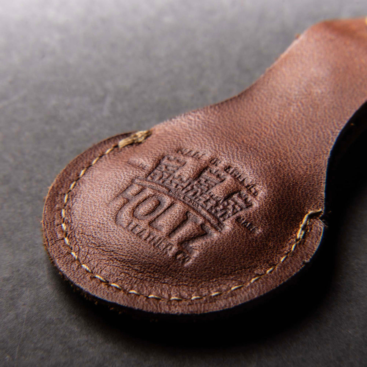 The Beacon Leather Air Tag Keychain