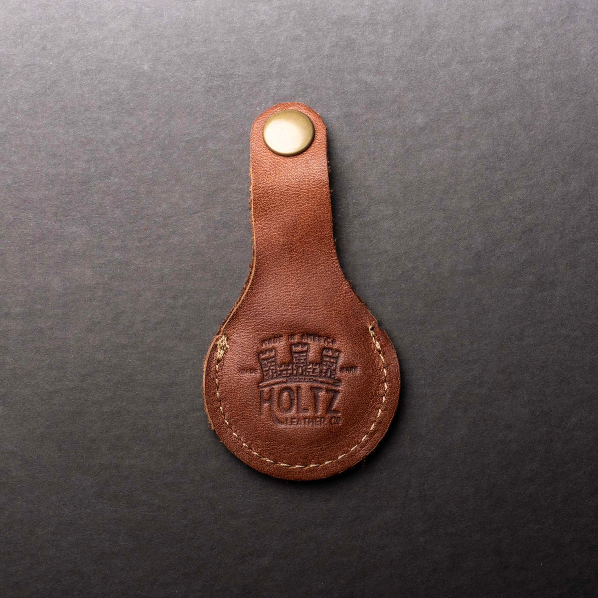 The Beacon Leather Air Tag Keychain