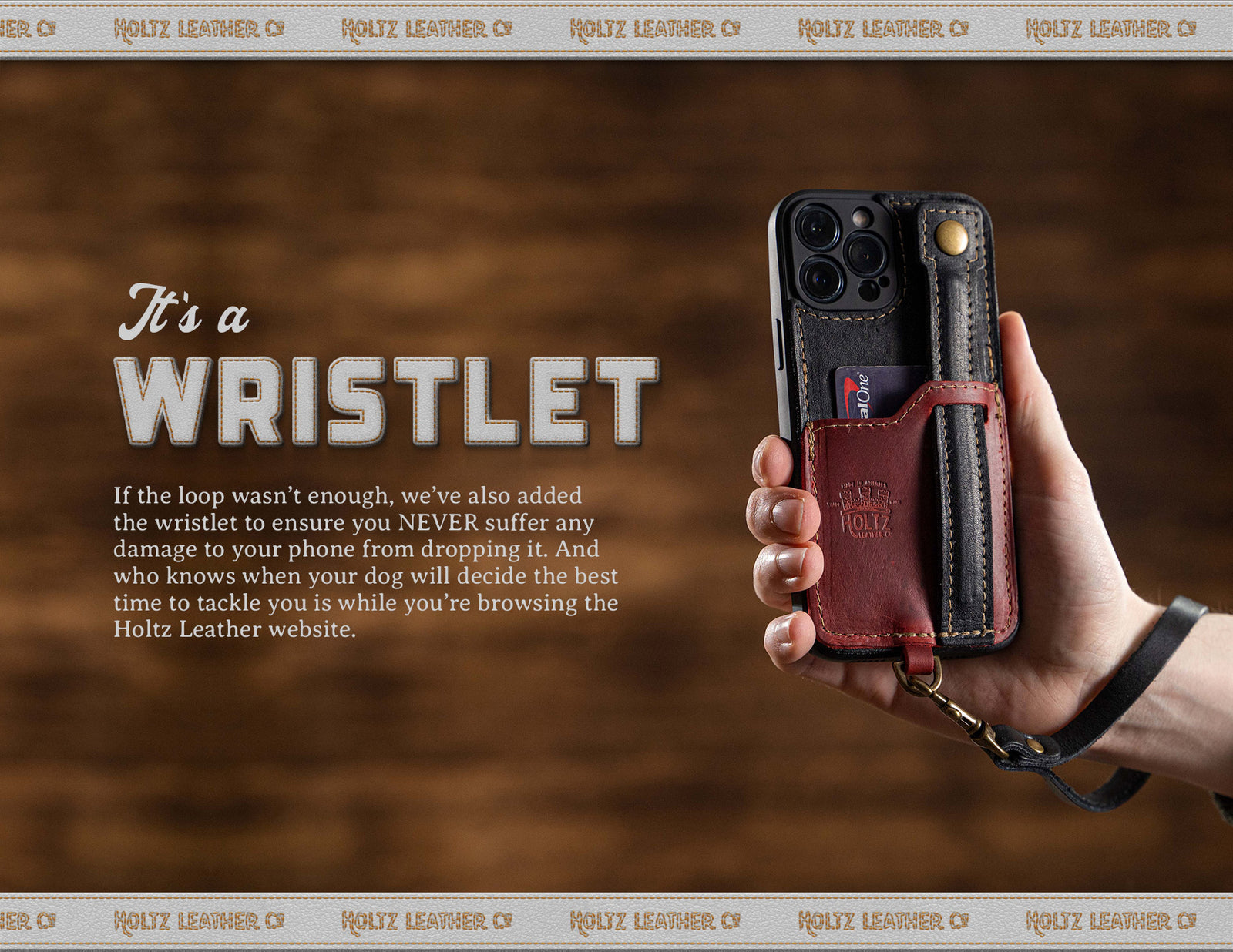 The Switch 4-in-1 Leather Phone Case - Wallet, Kickstand & Loop for iPhone , 14 Plus / Brownat Holtz Leather