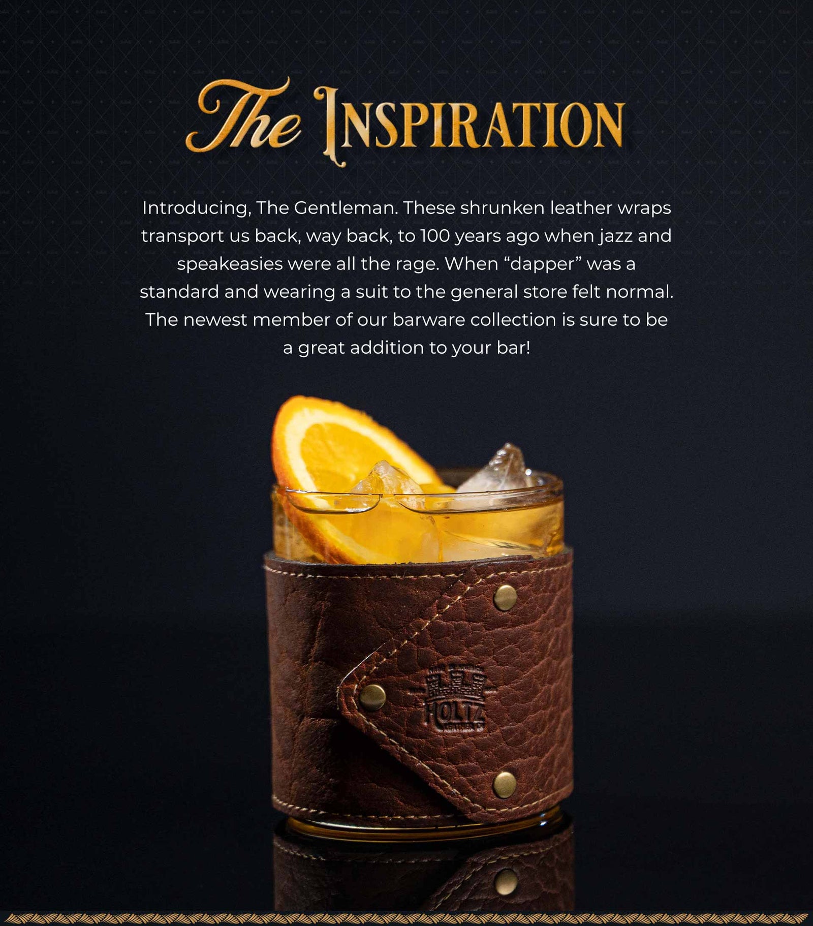 Leather Wrapped Cocktail Tumbler