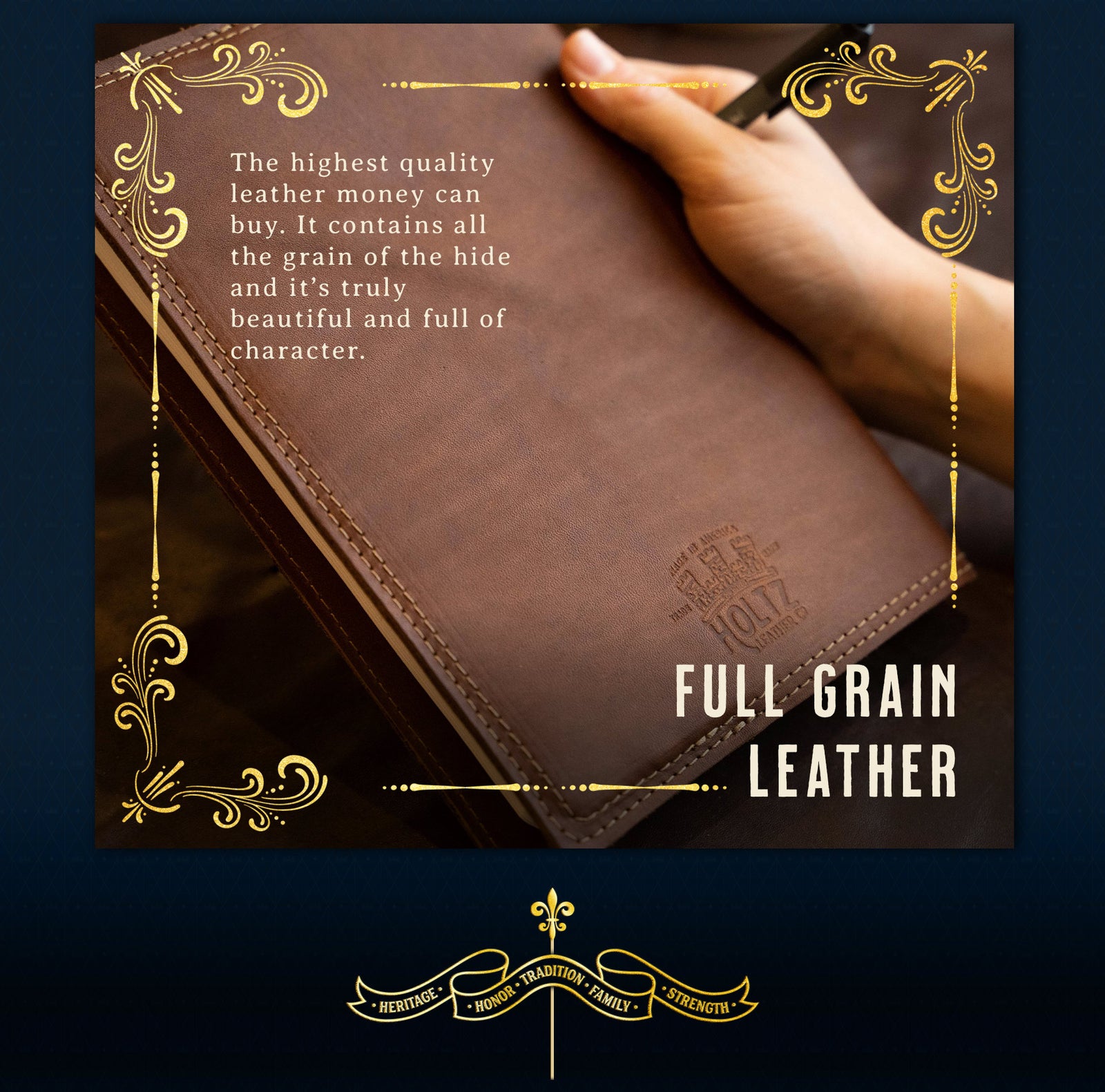 Full Grain Leather Journal with YOUR LOGO, Corporate Gifting made