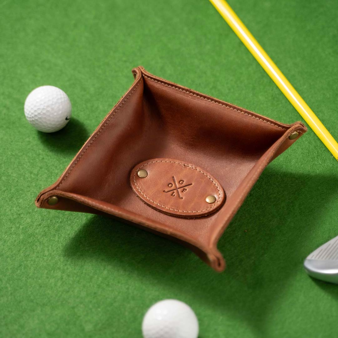 The Golf Blitz Can Coozie - Full-Grain Leather - Holtz Leather