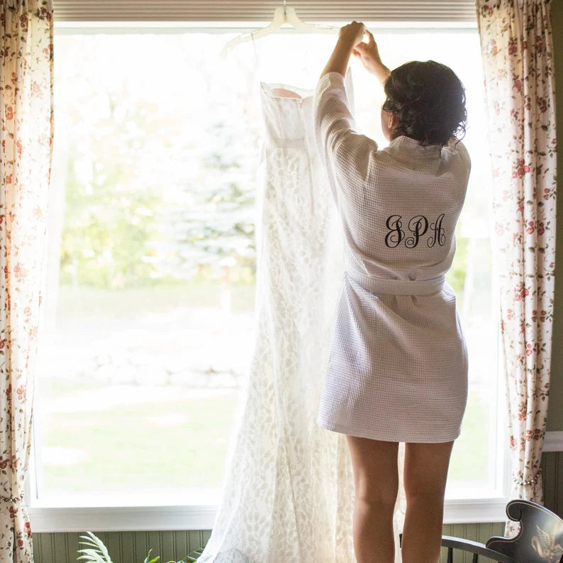 Personalized Getting Ready Bridal Robes The COTTON WAFFLE Gifts for Bridesmaids