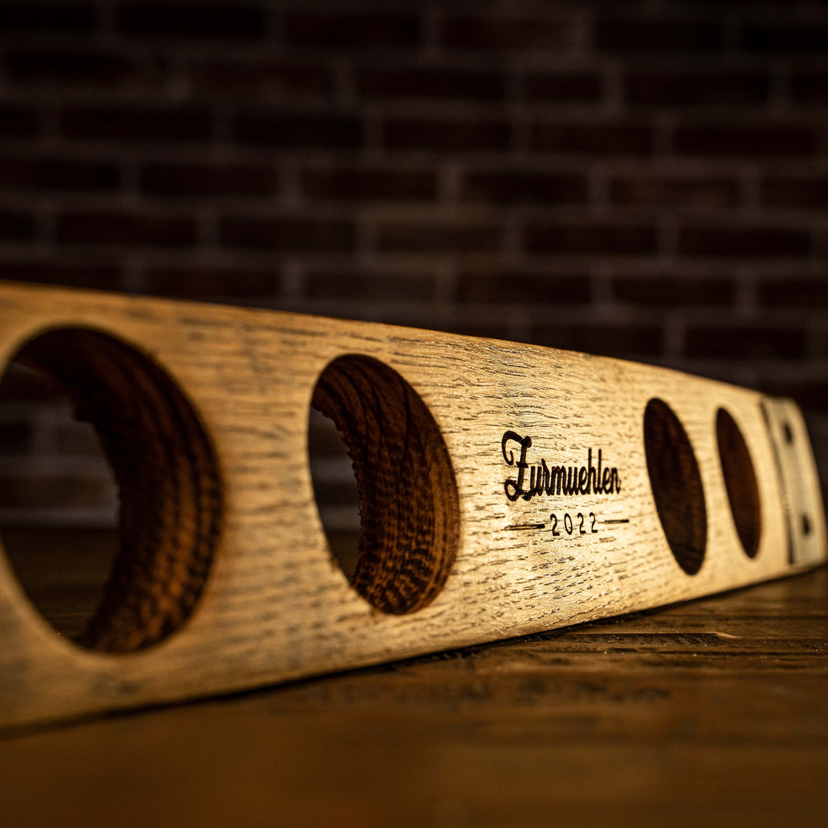 Personalized Beer Flight from Tennessee Whiskey Barrel Stave Barware