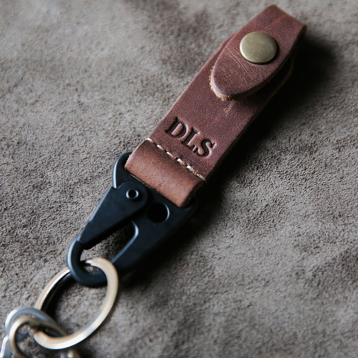 Leather Keychains Handmade Leather Key Holder Chocolate Key 