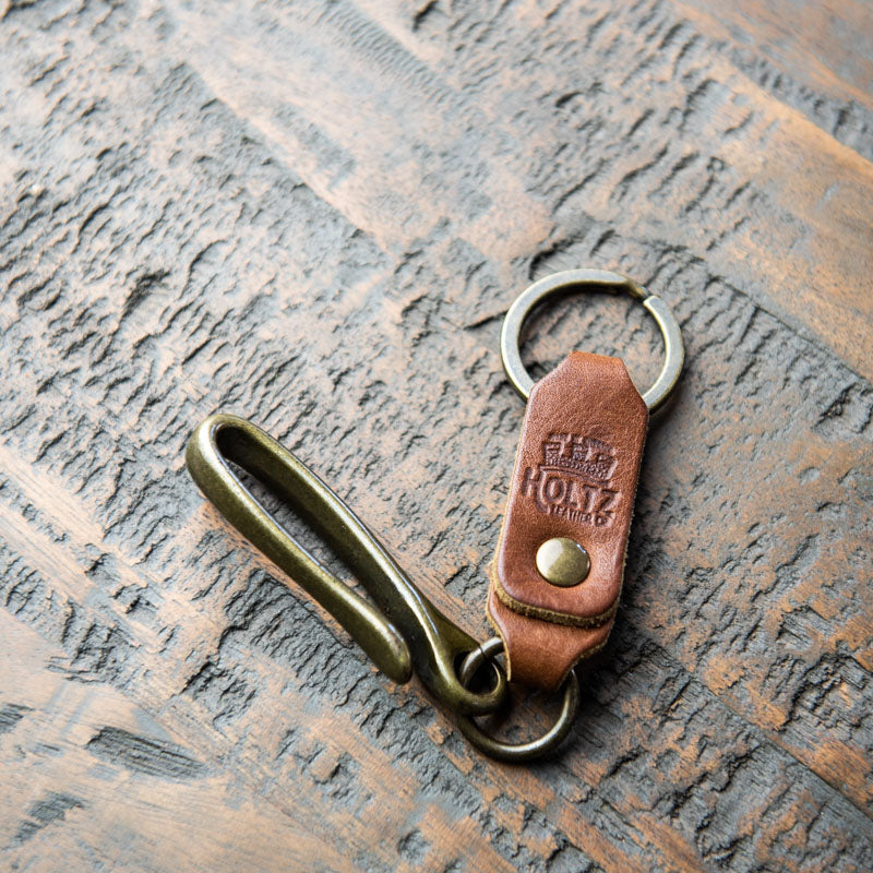 The Big Bass Personalized Fine Leather Keychain Fish Hook Key Ring Holder