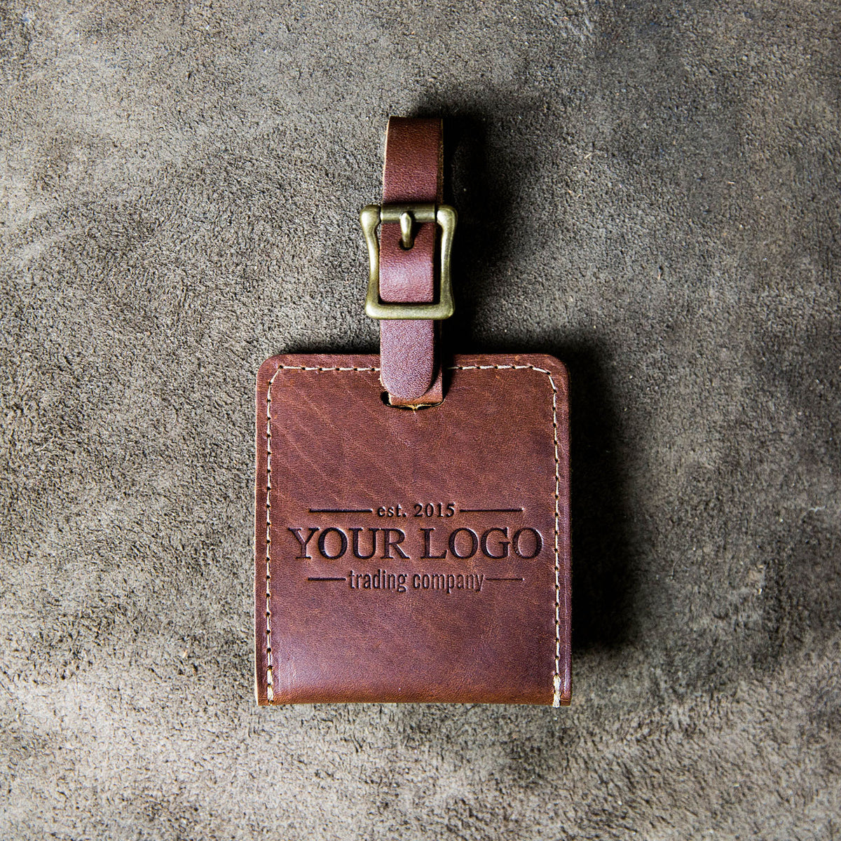 Custom Leather Luggage Tag Cross Stitch Kit