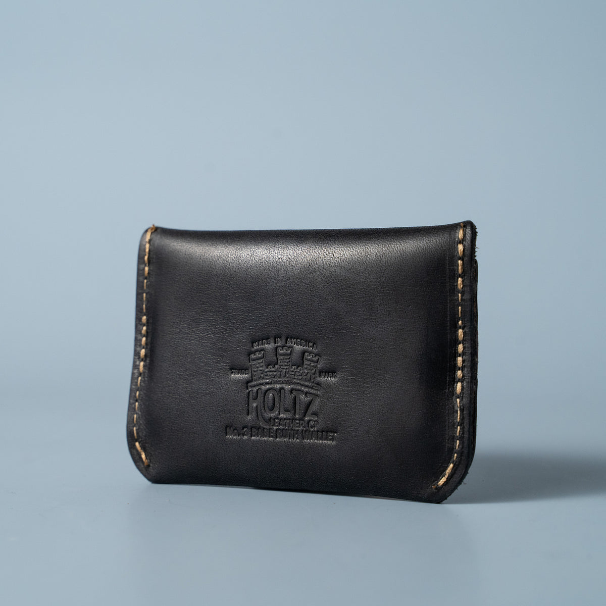 Mens Wallet Black/Blue Genuine Supreme Leather Bifold Handmade Card Holder  Purse