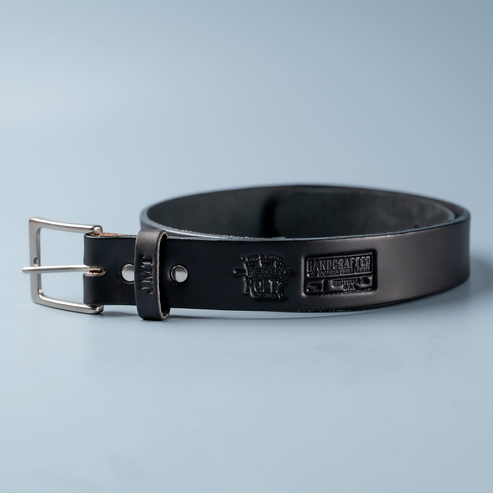Monogrammed Men's Leather Belt, Men's Accessories