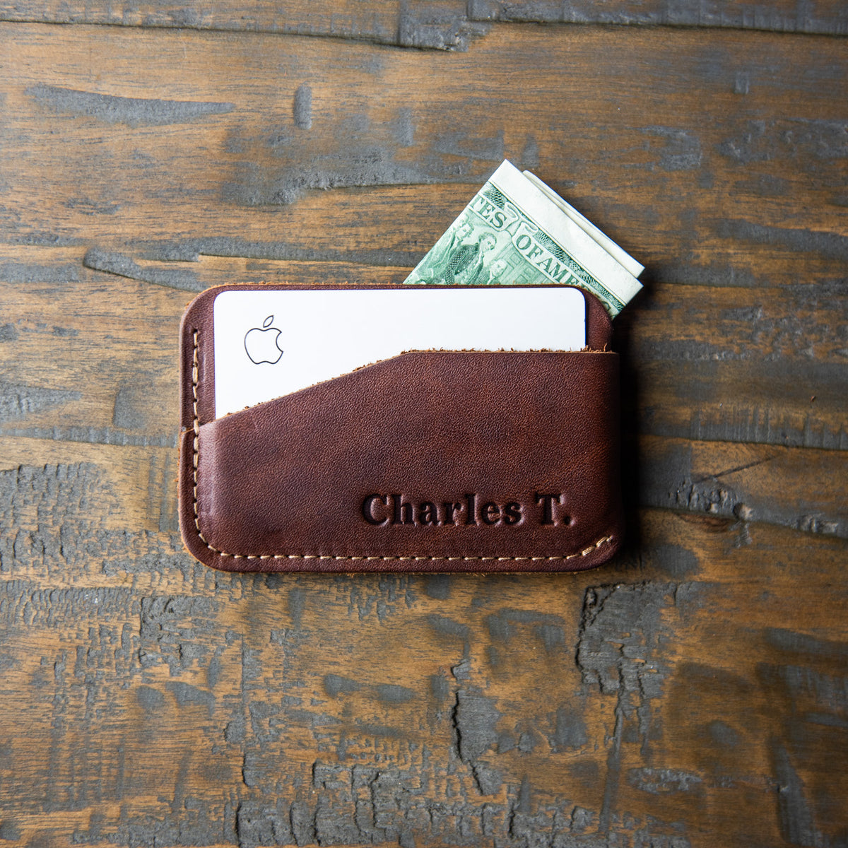 Handmade Leather Wallet Sleeve Leather Credit Card Case Wallets