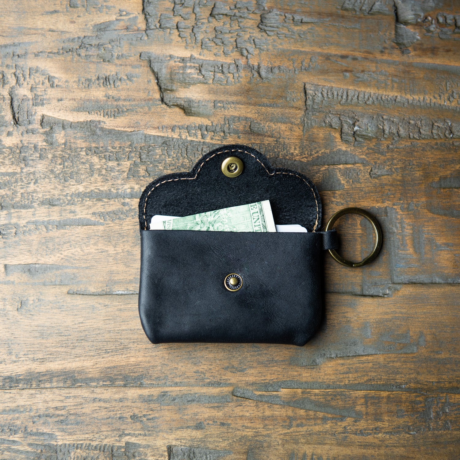 Rosie Personalized Scallop Keychain Wallet