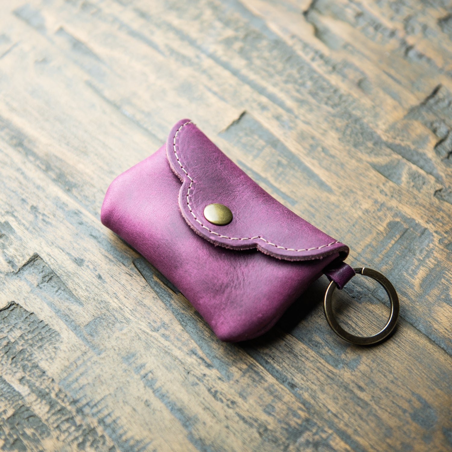 Keep It Gypsy Print Leather Keychain Wallet