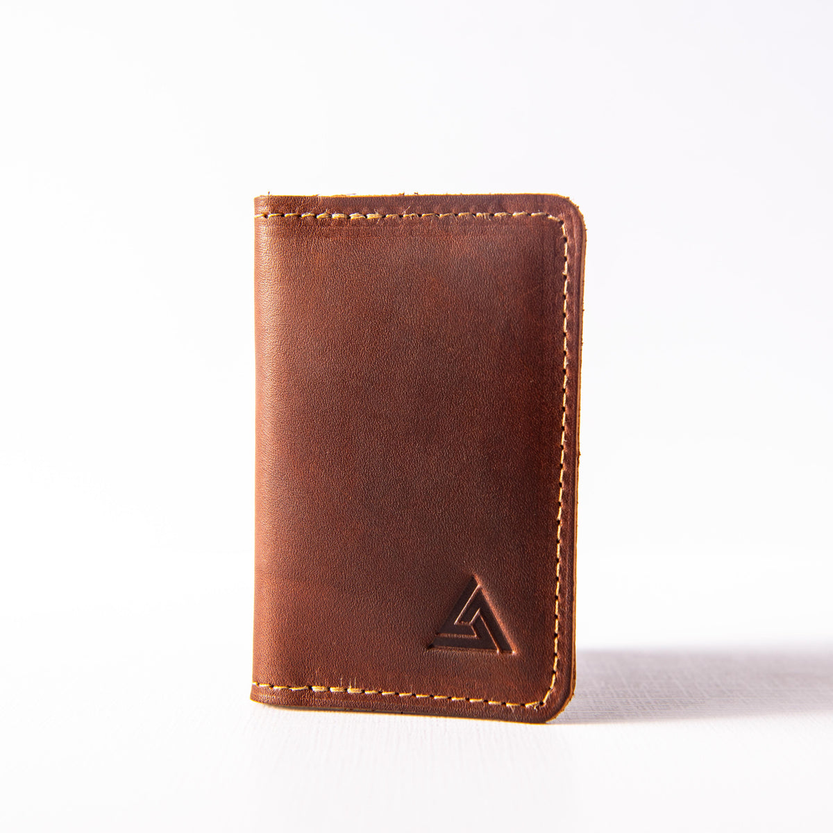 The Vincent Fine Leather Business Card Holder Wallet Bifold, Brownat Holtz Leather
