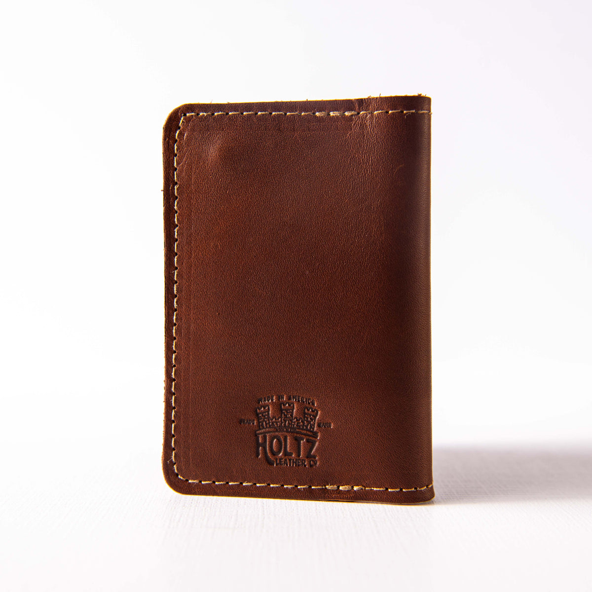Logo leather card case