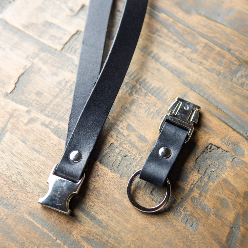 Personalized Leather Lanyard – Badge Holder - The Engineer Made in USA -  Holtz Leather