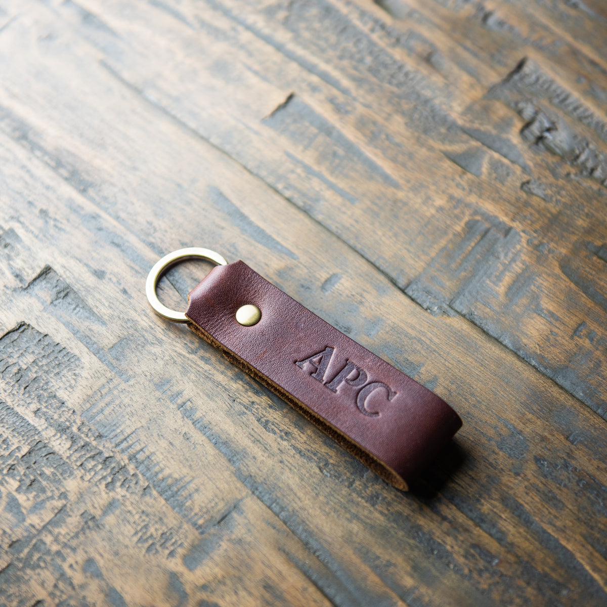 Personalized Leather Key Case Monogram Key Holder Leather 