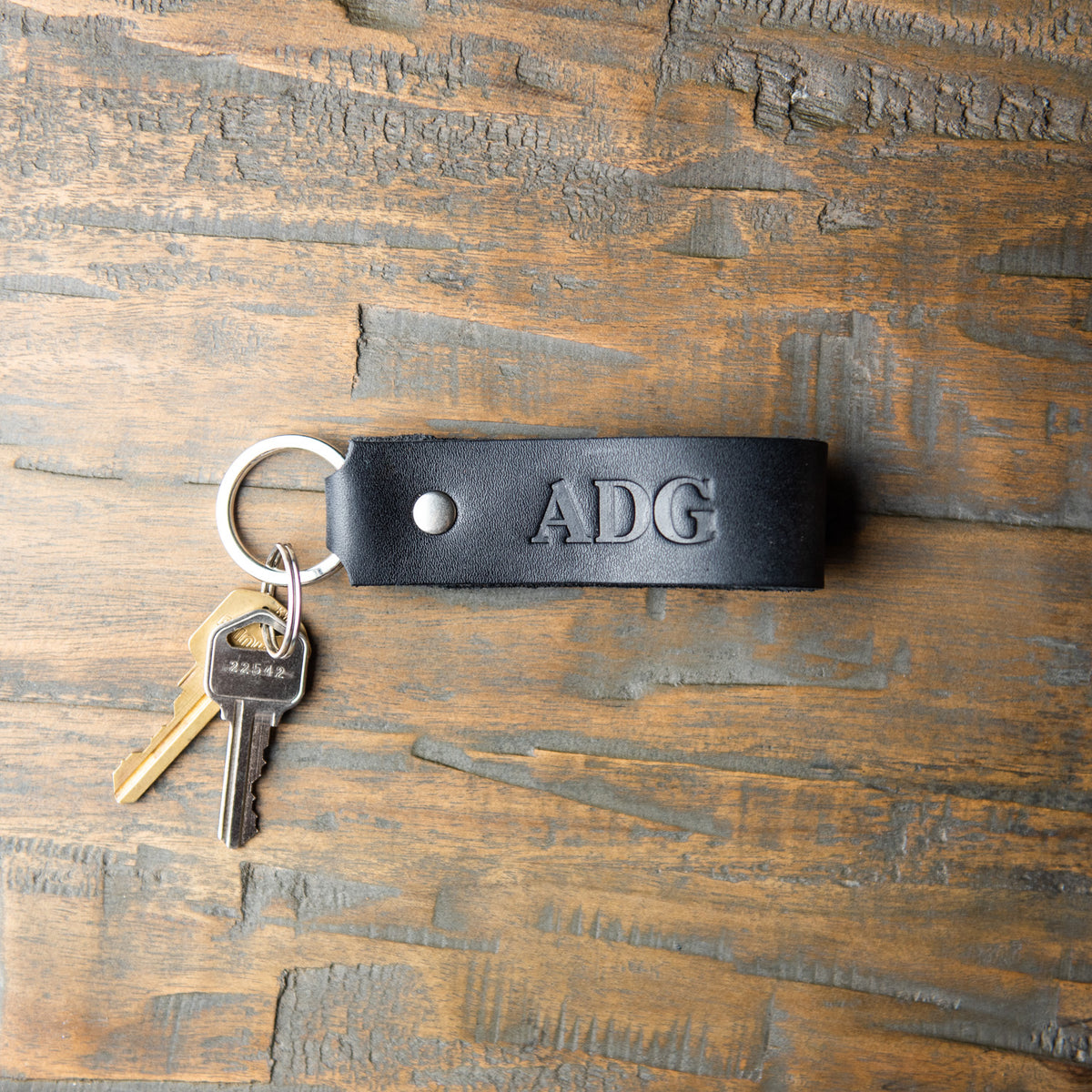 Personalized Leather Key Case Monogram Key Holder Leather 
