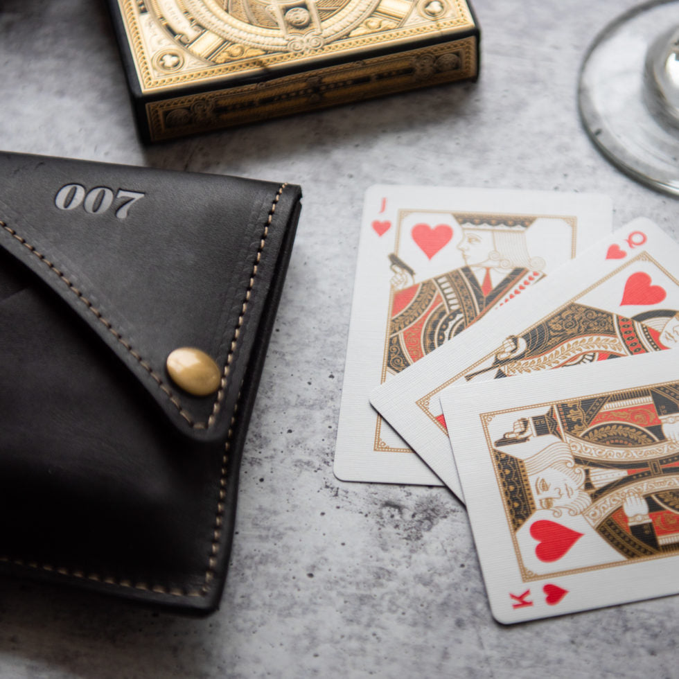 James Bond 007 Personalised Leather-covered Poker Set