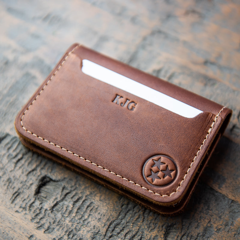 Leather Bifold Wallet with Money Clip