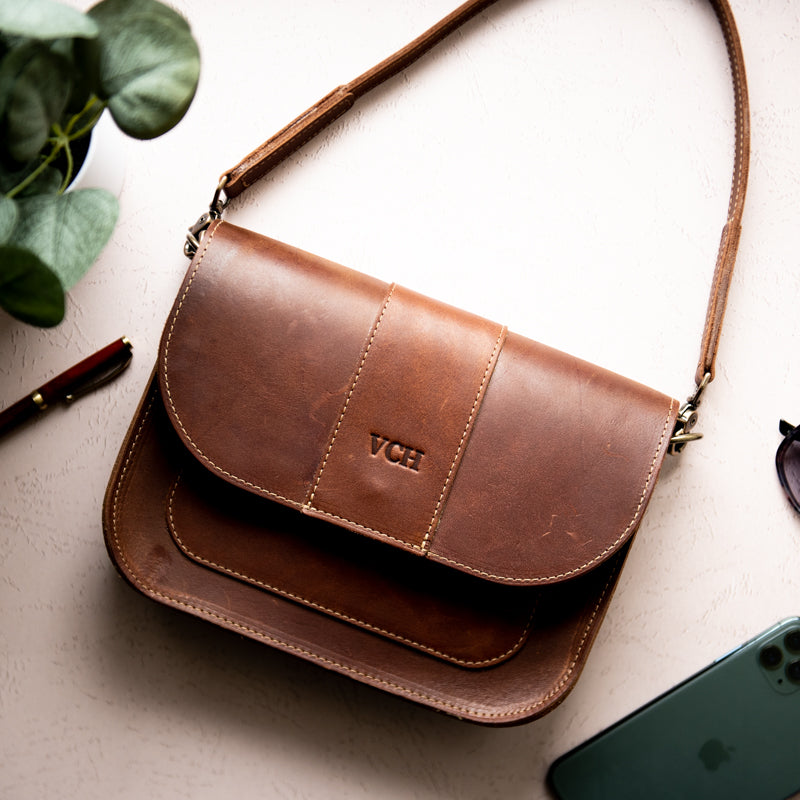 Personalized Faux Leather Crossbody