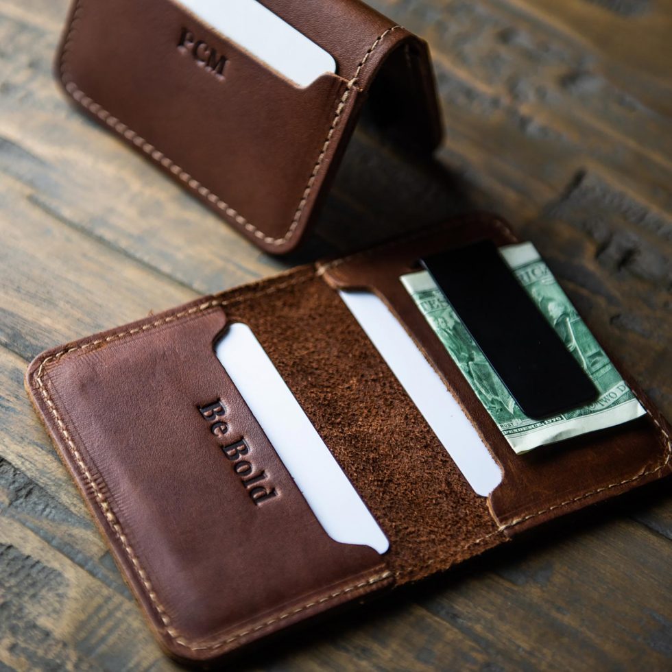 Leather Money Clip Wallet Men's Bifold Wallets Leather 