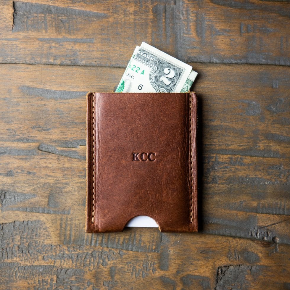 The Gates Personalized Leather Bifold Money Clip Front Pocket Wallet, Blackat Holtz Leather