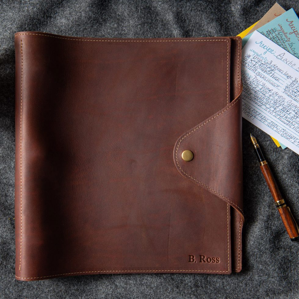 Leather Portfolio, Personalized Leather Organizer, Document Holder