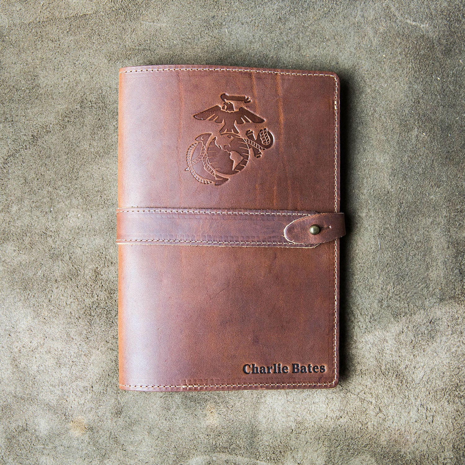 Buy Hand Made Marine Corps Wallet, made to order from Saxon Leather art