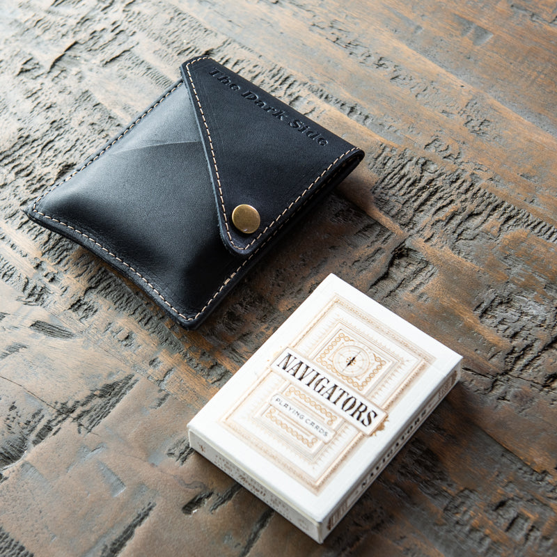 The Jefferson Personalized Fine Leather Card Holder Wallet, Brownat Holtz Leather