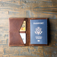 The Expedition Personalized Leather Passport Cover - Holtz Leather