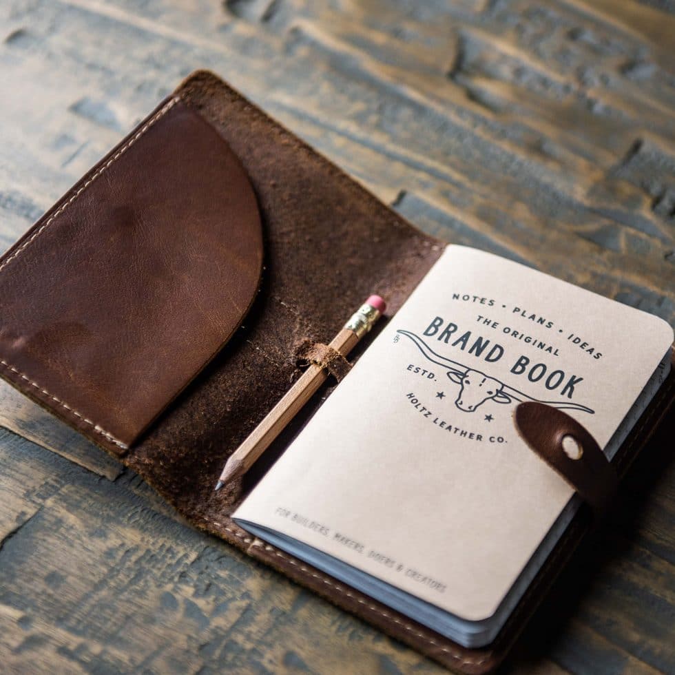 Personalized Leather Pocket Journal Cover for Field Notes & Moleskine -  Holtz Leather