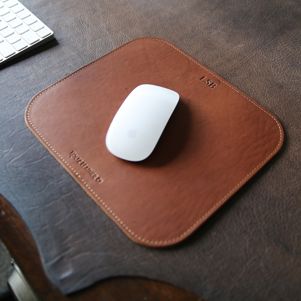 Leather Mouse Pad, Mouse Pad, Leather mousepad, Monogram Mousepad, Han -  Extra Studio