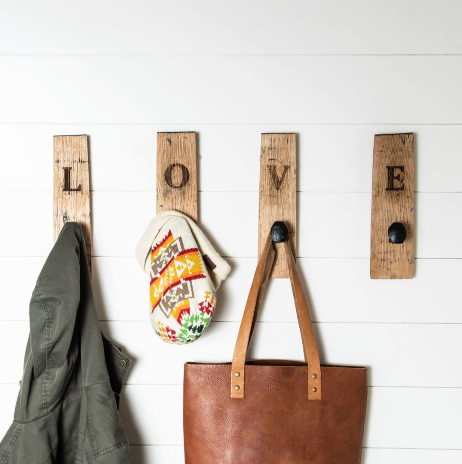 Tennessee Whiskey Barrel Personalized Wall Hangers Mudroom or Entryway -  Holtz Leather