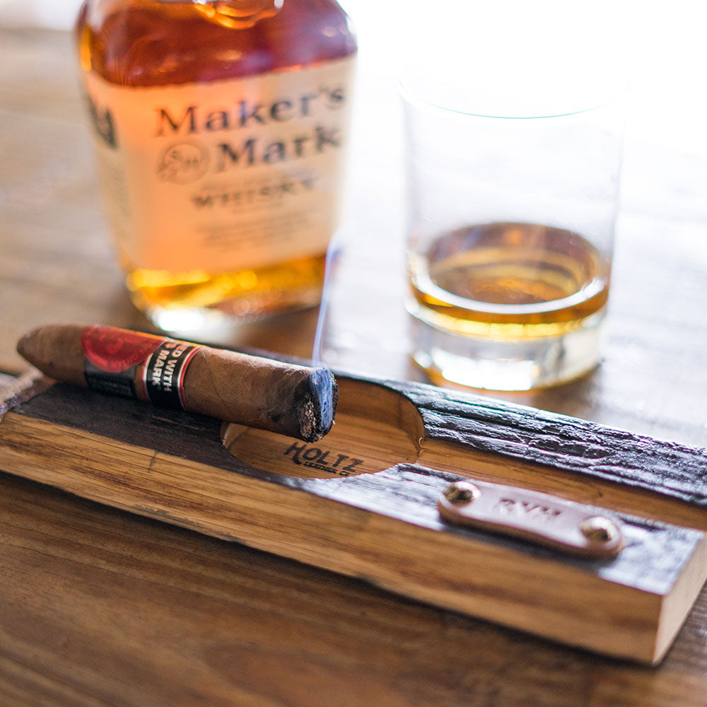 Personalized Tennessee Whiskey Barrel Cigar Holder with Ashtray - Holtz  Leather